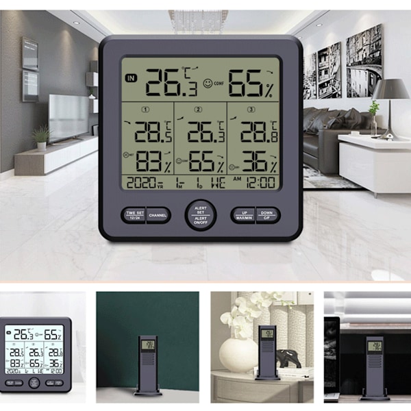 TS‑6210 Digital Trådløs Vejrstation Termometer Meteorologisk Temperaturmåler