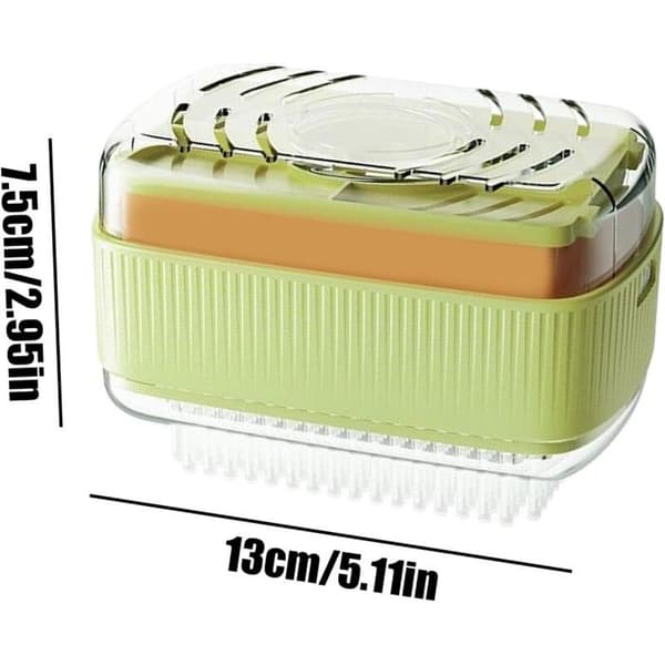 Sæbeboks, vaskedispenser, 13 x 7,5 cm, tøjrensholder, indbygget afløbsdesign, bærbare løsninger