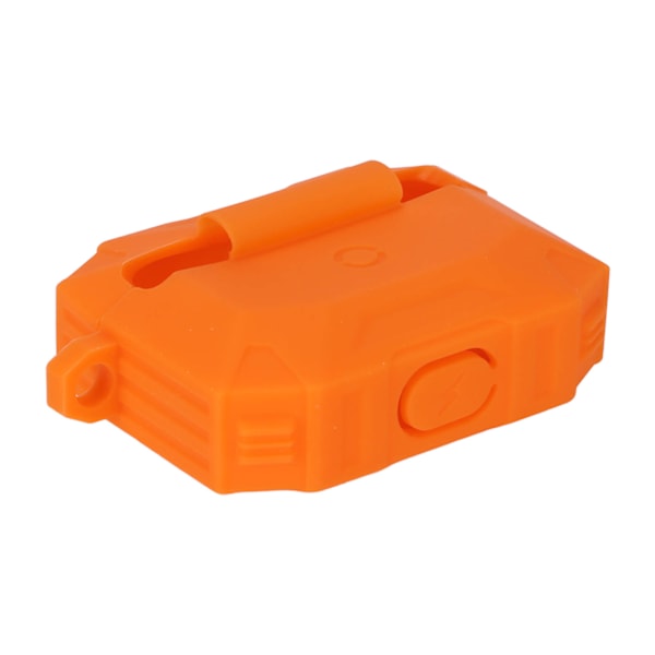 Silikon Öronsnäckor Skyddsfodral Vattentätt Laddningsbart Fodral med Nyckelring Främre LED-Lampa för IOS Earbud Pro Orange