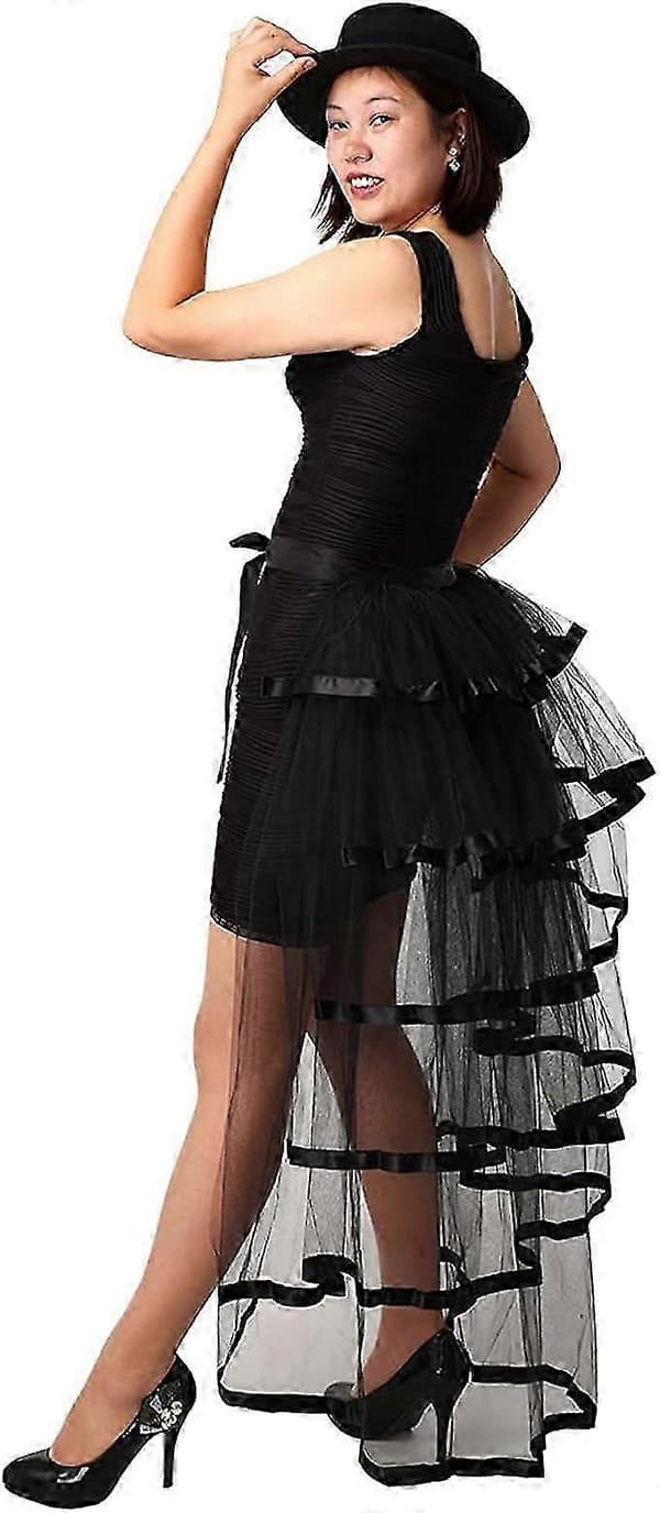 Graceart Steampunk Musta Business Tutu Vyö Pitsi Alushame