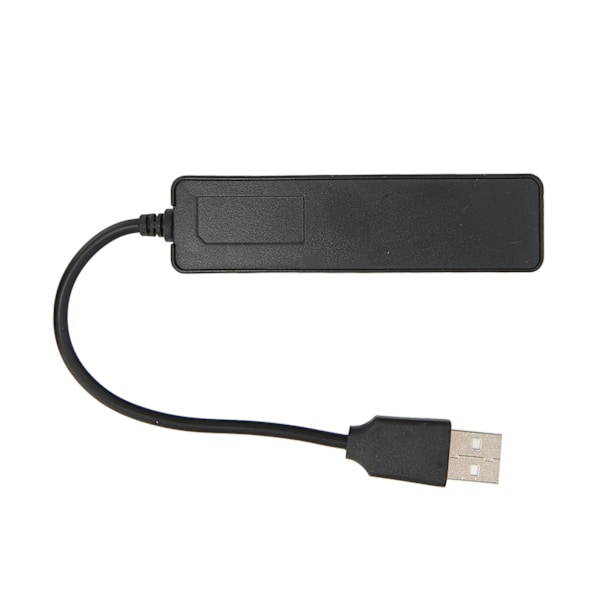 USB2.0 Hub Minneskortläsare Höghastighetsöverföring Plug and Play Enkel Åtkomst USB-Splitter Svart