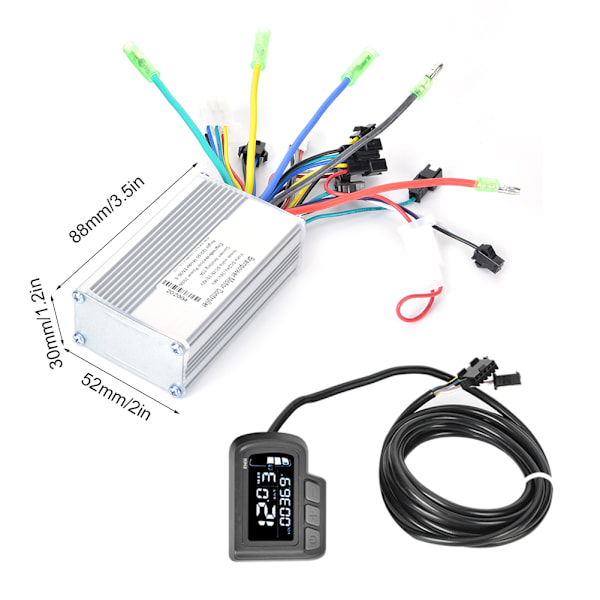 LCD-instrumentcontroller, elektrisk mængdehastighedsdisplay med USB-stort lysinterface til E-cykel, mountainbike, scooter