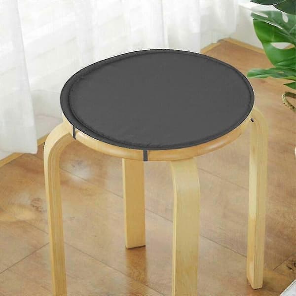 30/38 cm Solid Soft Round Chair Seat Cushion Seat Pads with Ties - Perfect Deep Grey[TT] Deep Grey 38cm