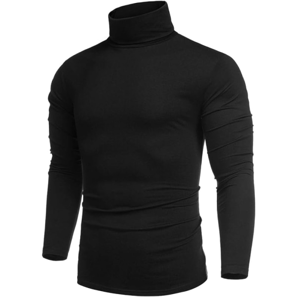 1 STK skjorte med turtleneck--svart black M