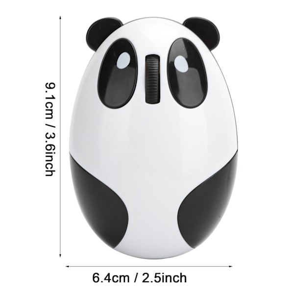 2.4GHz Trådlös Optisk Panda Datormus för Win/OS X/Linux/Andriod/IOS