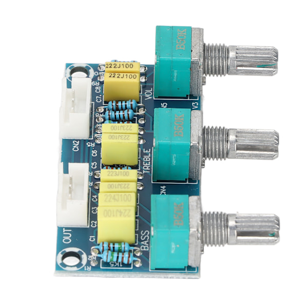 XH‑M802 Förförstärkarkort HiFi 2 Kanaler Justerbar PCB Diskant- och Basjusteringskort