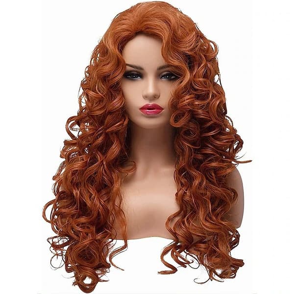 Princess Merida Wig with Long Curly Noodle-like Hair