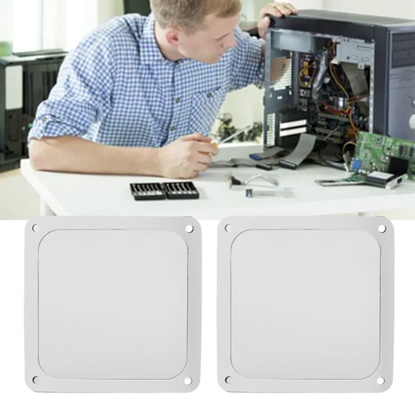 PC Fläkt Damfilter Nät Magnetisk Ram Nylon Chassi Fläkt Dammnät Skydd för Datorlåda Nätaggregat 140mm 5st Vit