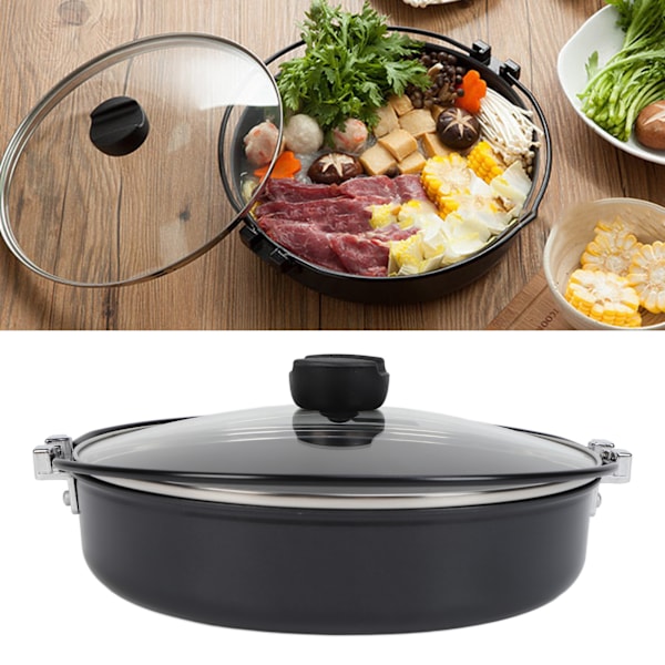 20.8cm Kitchen Cooking Pan with Handle Lid Universal Non Stick Soup Pot Saucepan for Induction Cooker