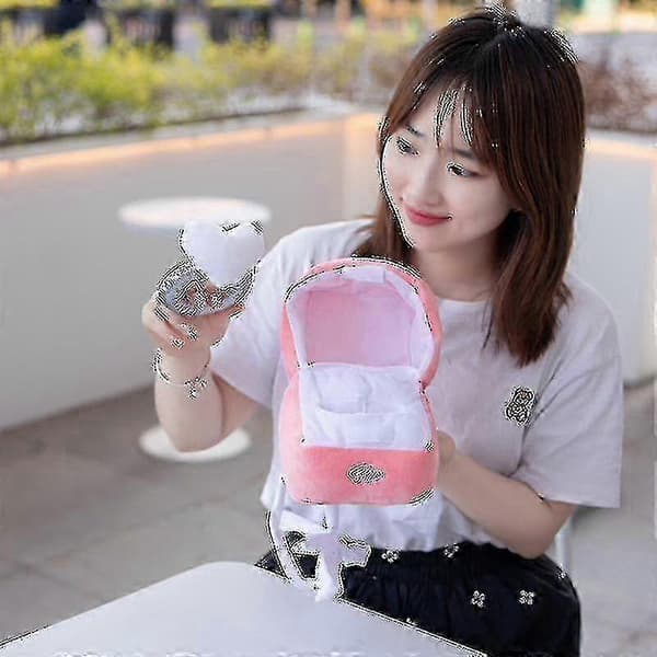 Creative Ring Box Plush Toy Love Diamond Ring Case Stuffed Couple Ring Surprise Gift Box Propose Keepsake Wedding Anniversary Gift Y[TT]