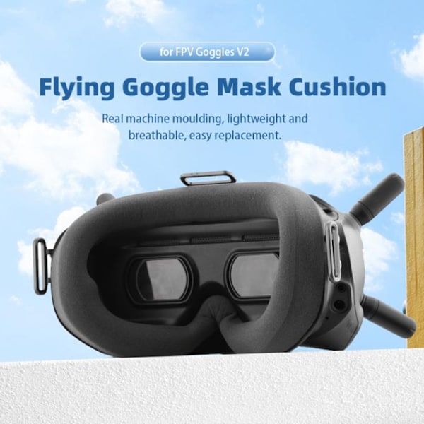 för FPV Goggles V2 Skumvaddering Ljusläckageförebyggande Bekväm Passform Andningsbar Svampskum Ögonkudde