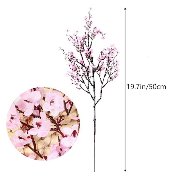 6 Stk Efterår Faux Blomster Falske Babys Breath Blomst Bulk Kunstig Gypsophila Buket Silke Blomsterarrangementer Centerpieces for Home Køkken Soveværelse Pink