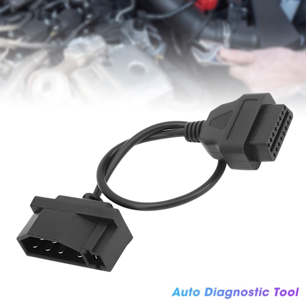 40cm/15.7in 7‑Pin OBD1 till OBD2 OBDII 16‑Pin Diagnostisk skanneradapterkabel Passar för Ford