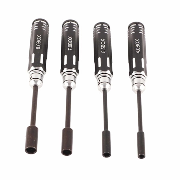 4stk Sexkantshylsa Mutterdragare Set 4.0MM, 5.5MM, 7.0MM, 8.0MM för RC Bilar Modellflygplan