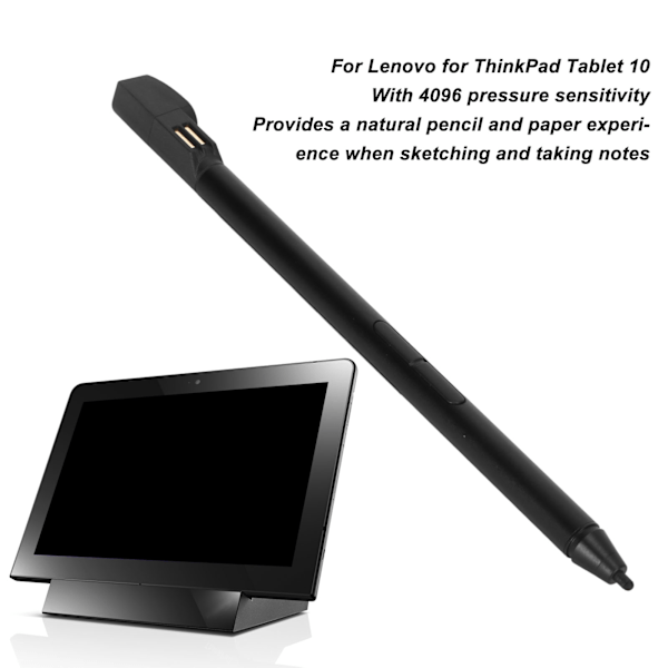 Styluspenna för Lenovo för ThinkPad Tablet 10 4096 Tryckkänslighet Plug and Play Pekskärmspenna med 2 Knappar
