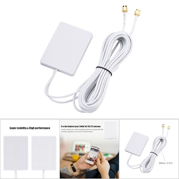 28dbi Hög Gain 4G 3G LTE Signal Förstärkare Antenn för Mobil Router för HuaWei E398 SMA Hane