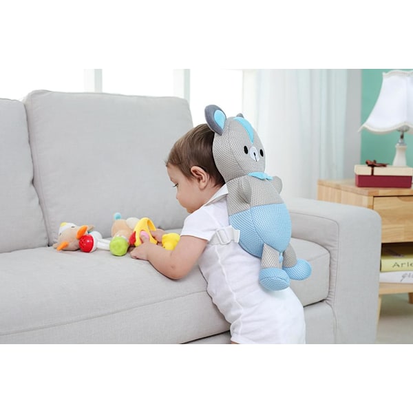 Justerbart Huvudskydd Baby Huvudskydd Ryggsäck, Mjukt Ventilerande Tyg med Inte Våt Design för Säker Krypning