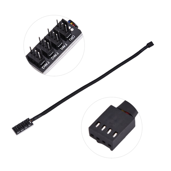 4-Pin Dator CPU/Chassi Fläkt Ström Multi Splitter Anslutningskabel Adapter