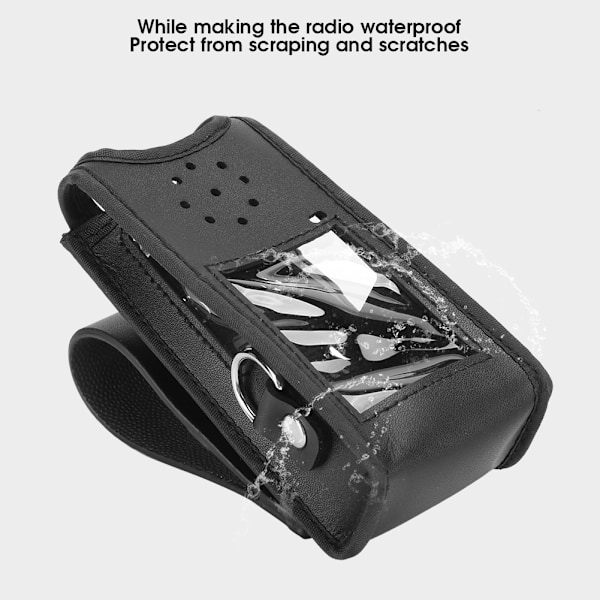 Walkie-Talkie Läder Mjuk Väska Radio Skyddskåpa för Baofeng UV-9R UV9RPLUS