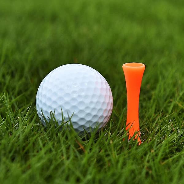 Consistent Tee Slanted Biodegradable 100pcs Tees Golf Tack Plastic Material Orange