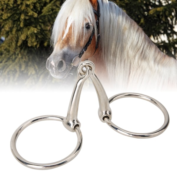 Iron Horse Ring Snaffle Bit Hollow Jointed Mun för ridsporttillbehör