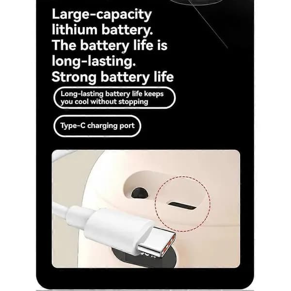 Camping Fan USB Rechargeable Tent Fan with Remote Control LED Light 5 Speeds Timer Portable Ceiling Fan for Camping White