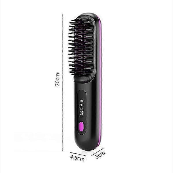 Go Brush Pro Bærbar Rettetangbørste, Hårrettetang Pink