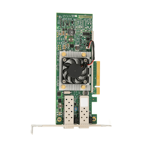 BCM57810S 10GB Dual Port SFP PCIe X8 Ethernet Converged Network Adapter med Kylfläkt Multifunktionellt Ethernet Nätverkskort