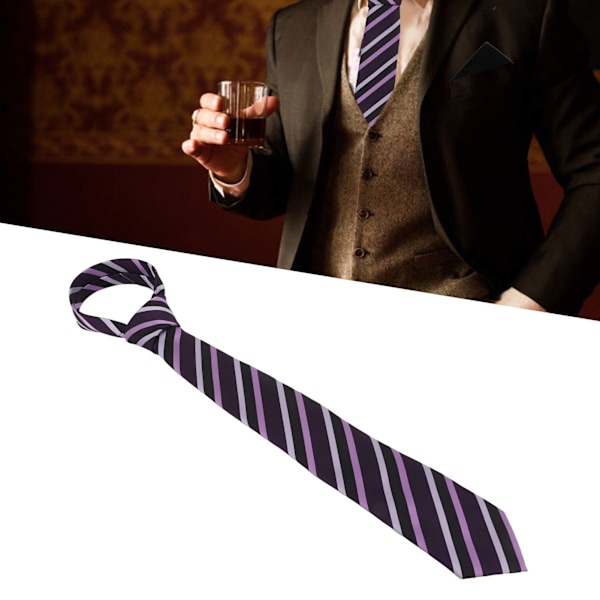 Men Tie Striped Design Polyester Silk Business Casual Style Length 146cm Width 8cm Dress Ties for Weddings Meetings TT-05