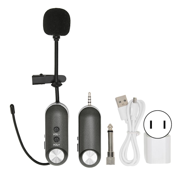 T‑3 Trådlös Lavalier Mikrofon UHF Professionell Mygga för Möte Tal PA System 100‑240VUS Kontakt