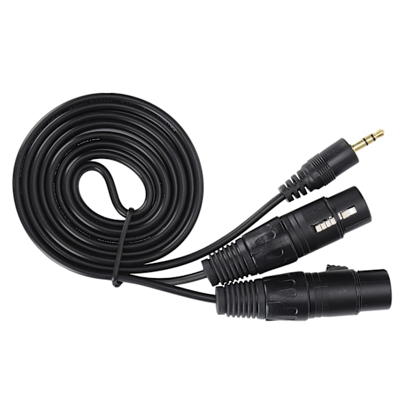 3,5 mm kontakt till dubbel XLR hona mikrofonkabel Anslut kondensatormikrofon ljudkabel