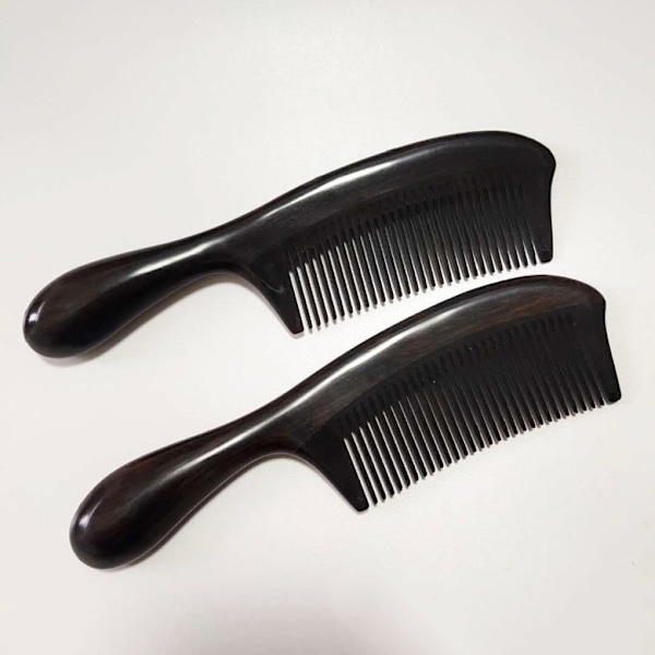 Handgjord, Antistatisk Kam, Släta och Runda Tänder, Ergonomiskt Designad för Bekvämt Grepp, Unik Korrugerad Design, 2-pack om 8 Tum