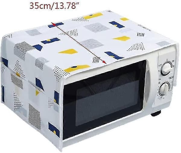 Microwave/Multifunction Oven Dust Cover Grease Cover With Pocket Kitchen Cover (Feather Pattern) [db]