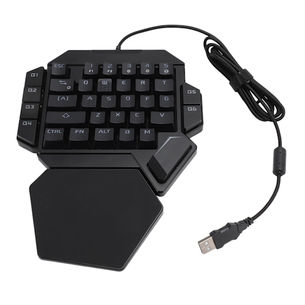 Enhands RGB Mekaniskt Gamingtangentbord 35 Tangenter RGB Bakgrundsbelysning Blå Brytare Mini Gaming Keypad med Handledsstöd för PC Gamer