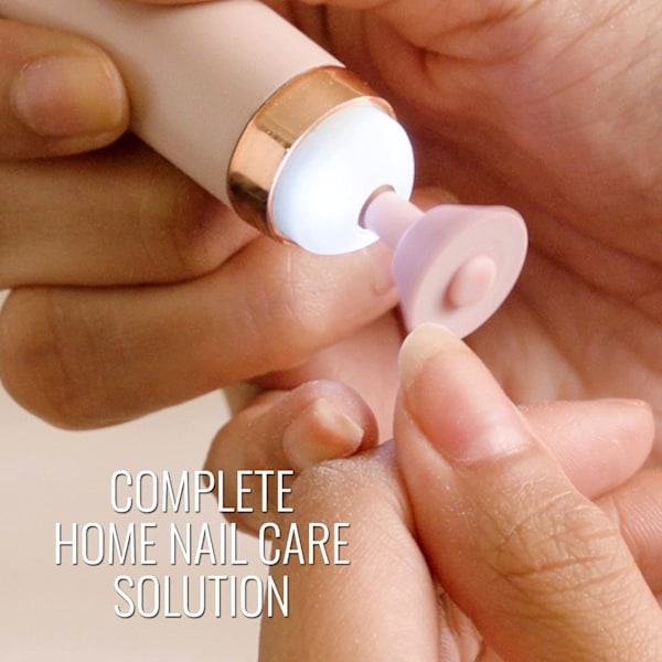 LED-ljusdesign Bärbar Elektrisk Nagelbandsfil, Uppladdningsbar med 5 Olika Nagelborr för Omfattande Nagelvård