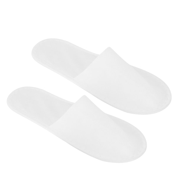 50Pairs White 4mm Non Woven Disposable Non-Slip Slippers for Home Hotel Travel Trip 27x10.5cm