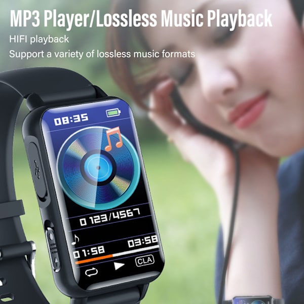Röstinspelare Klocka AI Intelligent HD Brusreducering E-bok Bluetooth Röstaktiverad Inspelare för Möten Föreläsningar Lärande 8GB