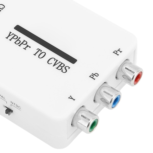 Videokonverter Mini YPbPr till CVBS Audio Video Adapter för Projektorer Monitorer TV-apparater