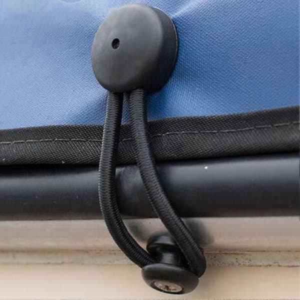 Fæste Bungee Shock Cord Cover Clip Bungee Loop med Knop til Marine Båd Autocamper Campingvogn Lastbil Bilovertræk[TT]