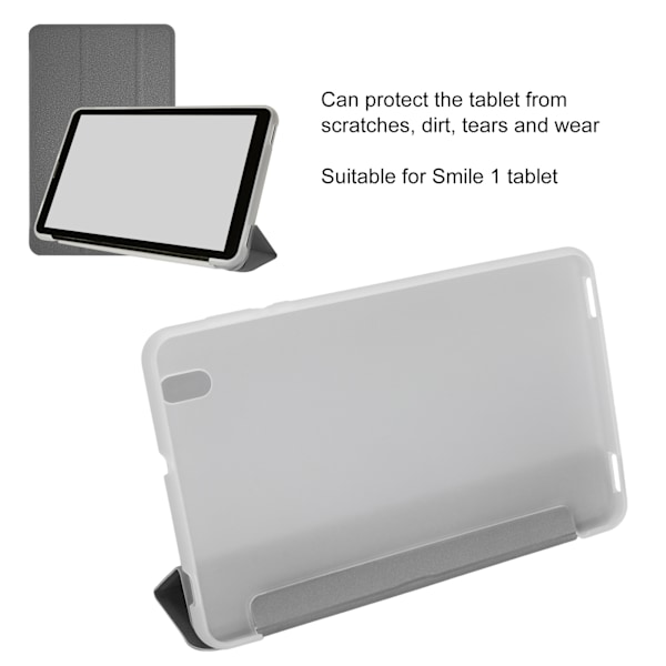 Surfplatta Fodral Mjuk Bekväm Passform Design Ultratunn Stilren Enkel TPU Skyddande Skal för Smile 1 Surfplatta Grå