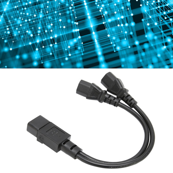 IEC320 C14 till 2 X C13 Hona Y Splitter Strömkablar 1 in 2 Ut 2500W 10A 250V Strömförlängningskabel för LCD-skärmar