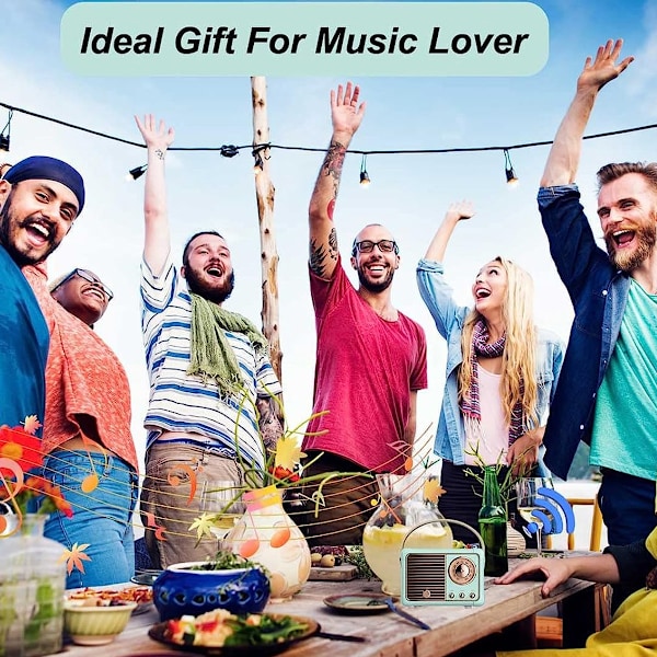 Bärbar Bluetooth-högtalare, Klassisk design möter modern funktionalitet, Bluetooth 5.0 säkerställer stabil anslutning & multifunktionellt stöd, Perfekt