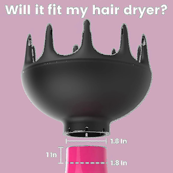 Hårdiffuser til krøllet hår Black Orchid Styling Tool Stor størrelse[TT]