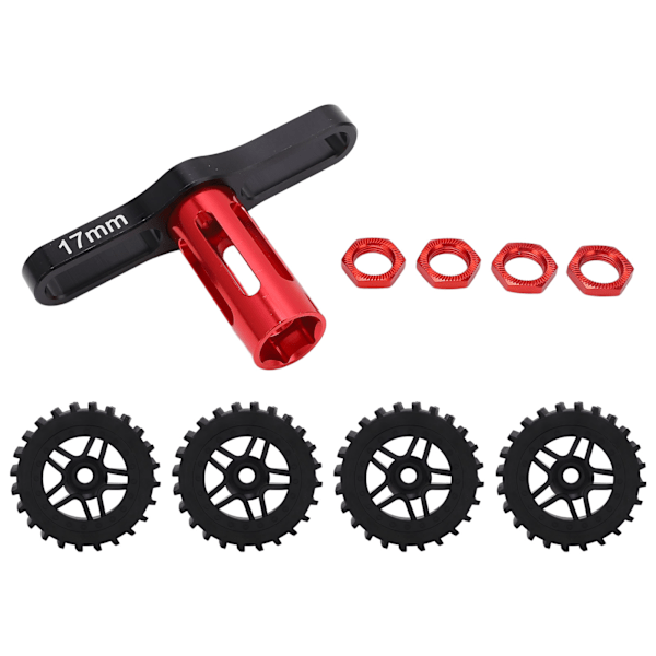 4 st 1/8 RC Lastbilsdäck Gummihjulsdäck Reservdelar Tillbehör Passar HPI RC Terrängfordon