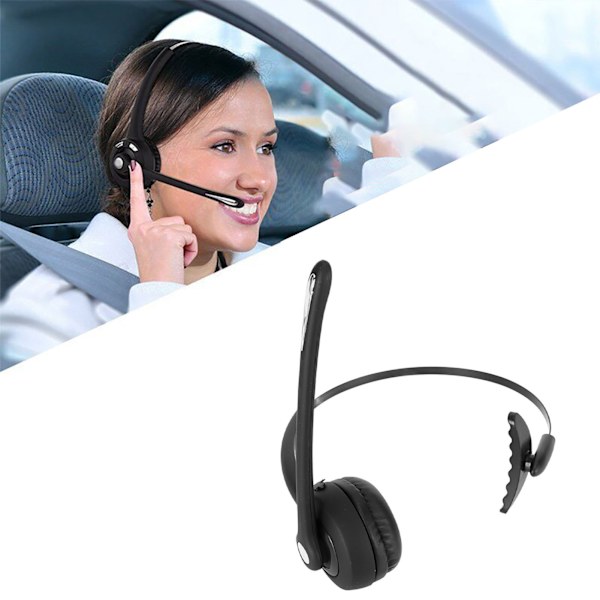 Bluetooth Telefon Headset Enkelt Öra HD Justerbar Mikrofon Trådlösa Business Hörlurar för Call Center Spelmöten