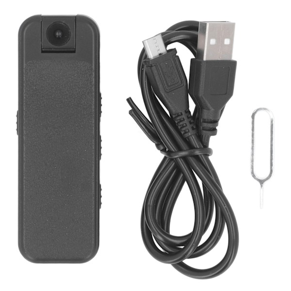 Kroppsburna kamera HD 1080P Infraröd mörkerseende Rörelsedetektering Inbyggd WiFi Hotspot Bärbar videoinspelare med bältesklämma 180 graders rotering