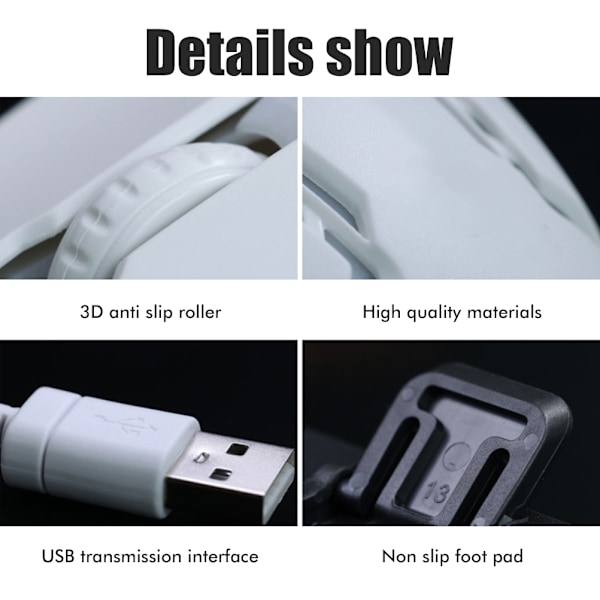 USB Gaming Tangentbord och USB Mus Combo LED Bakgrundsbelyst Tangentbord Robust Hållbart Färgglatt Lysande Gaming Mus Datortillbehör