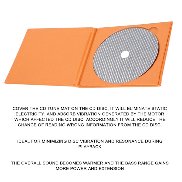 CD DVD Stabilisator Kolfiber 0.2mm Tuning Matta Skivstabilisator för Toppmatad Spelare Vit