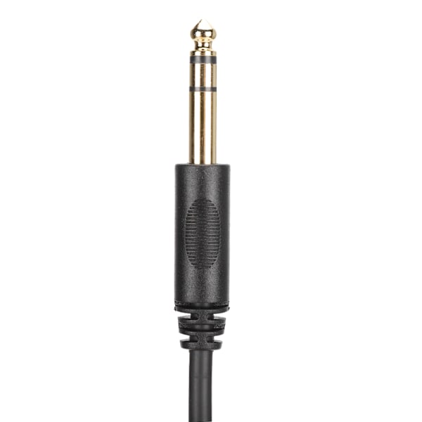 Ren kopparledare med skärmning 6,35 mm Stereo Hane till Hona Ljudförlängningskabel för Ljudkort/Elgitarr 1,8M