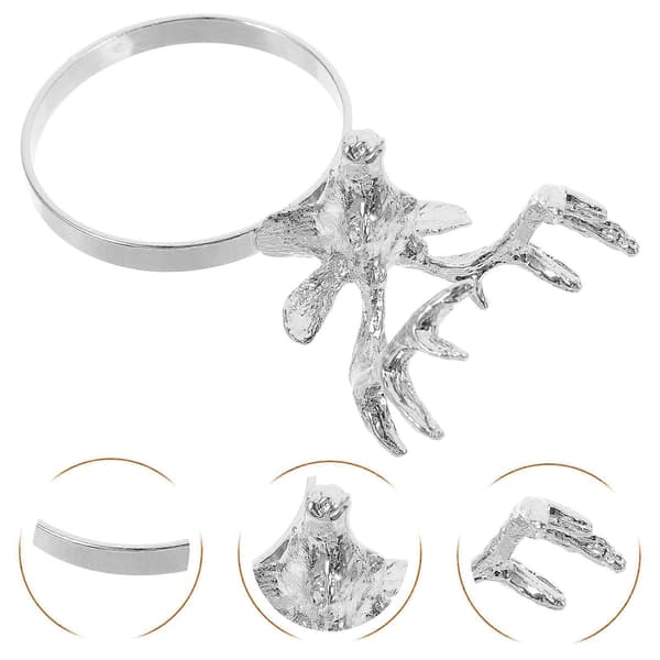 Julservettringar ren-hållare för dekoration 2 st silver 8.00X4.00X4.00CM Silver
